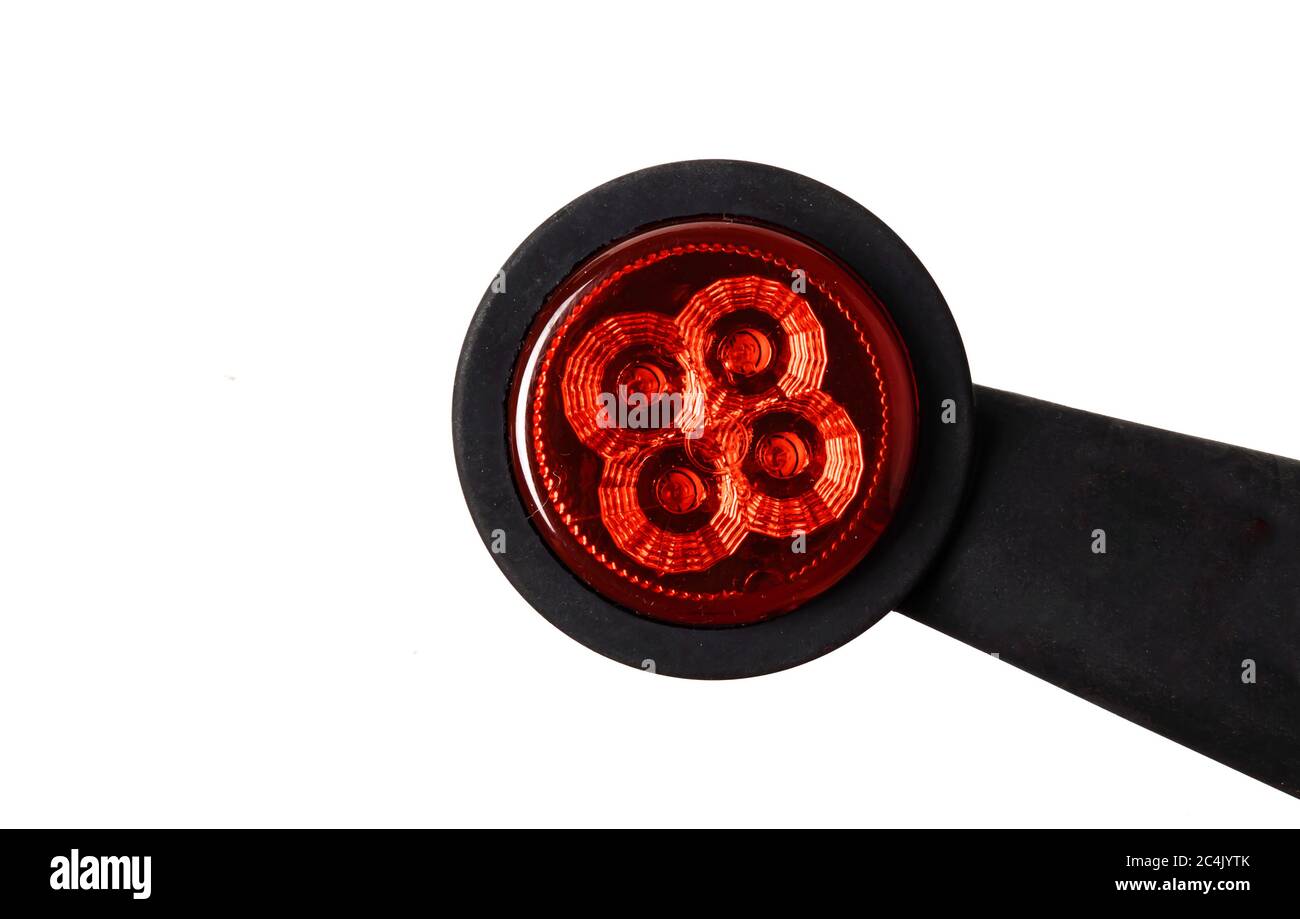 Truck rear LED side light isolated white background Stock Photo - Alamy