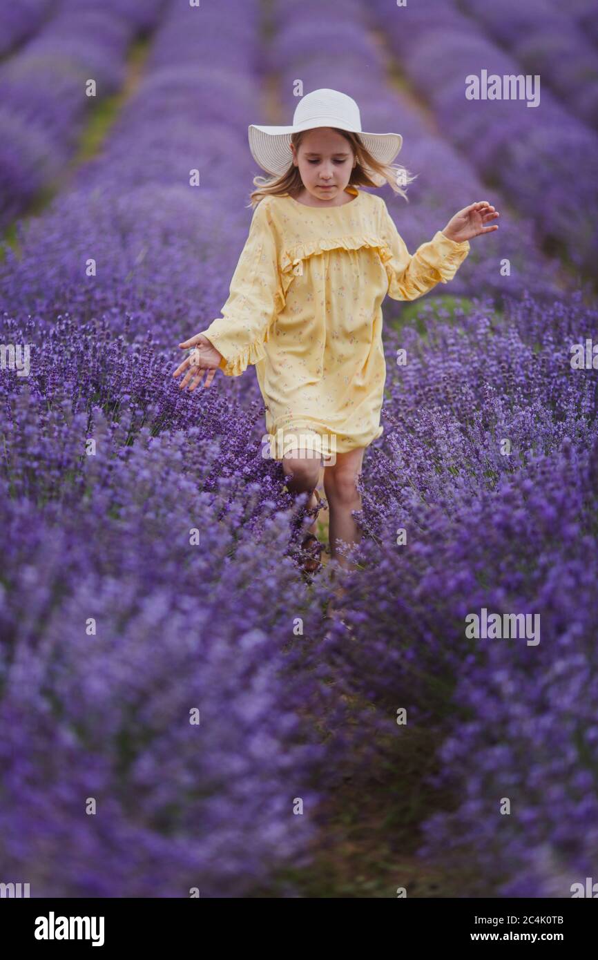 lavender and yellow dress