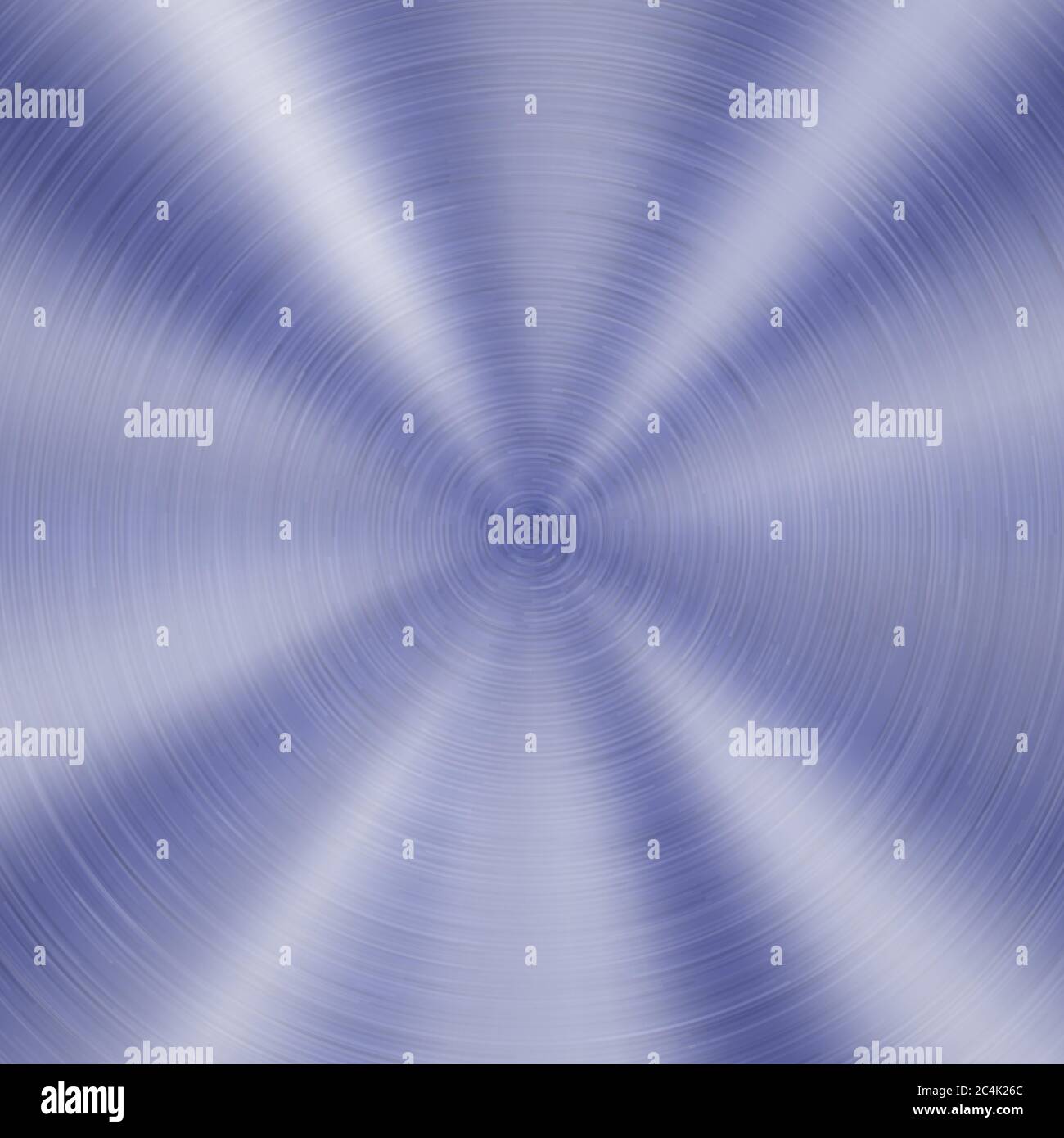 Abstract shiny metal background with circular brushed texture in blue ...