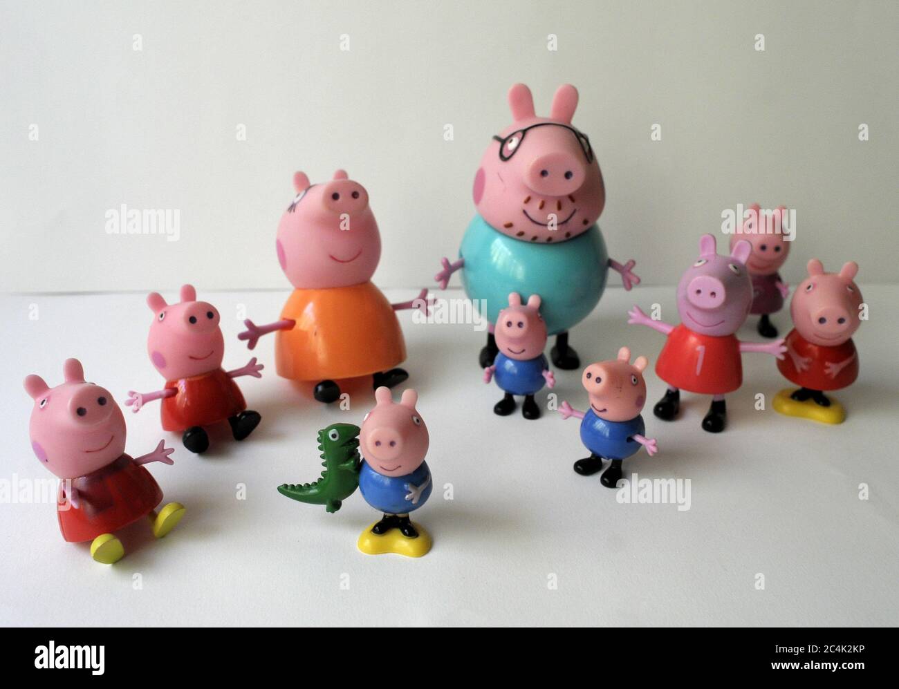 toys, Peggy Pig, large family Stock Photo