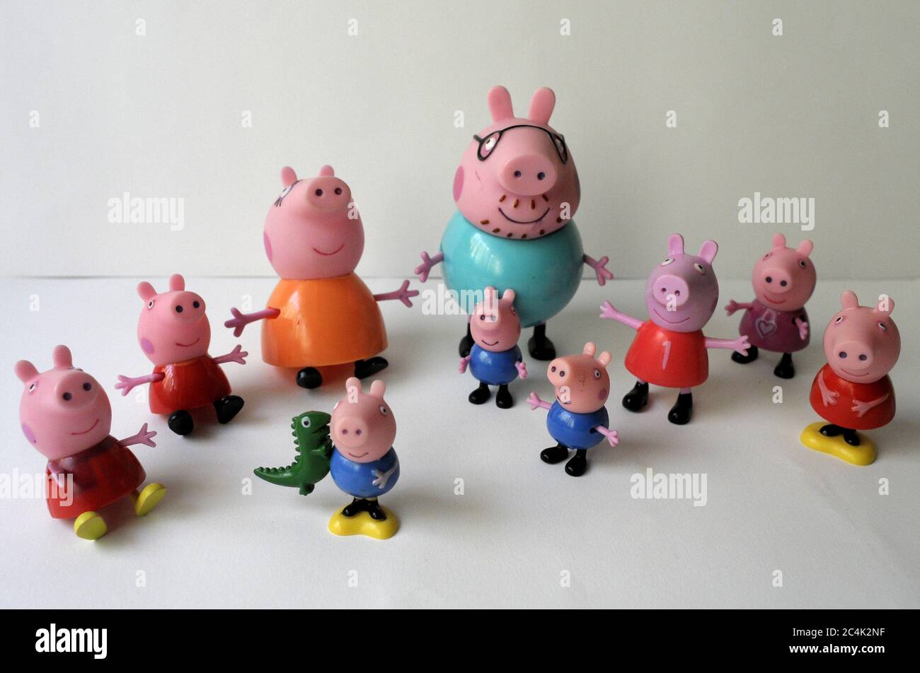 chidren toys, Peggy Pig, large family Stock Photo