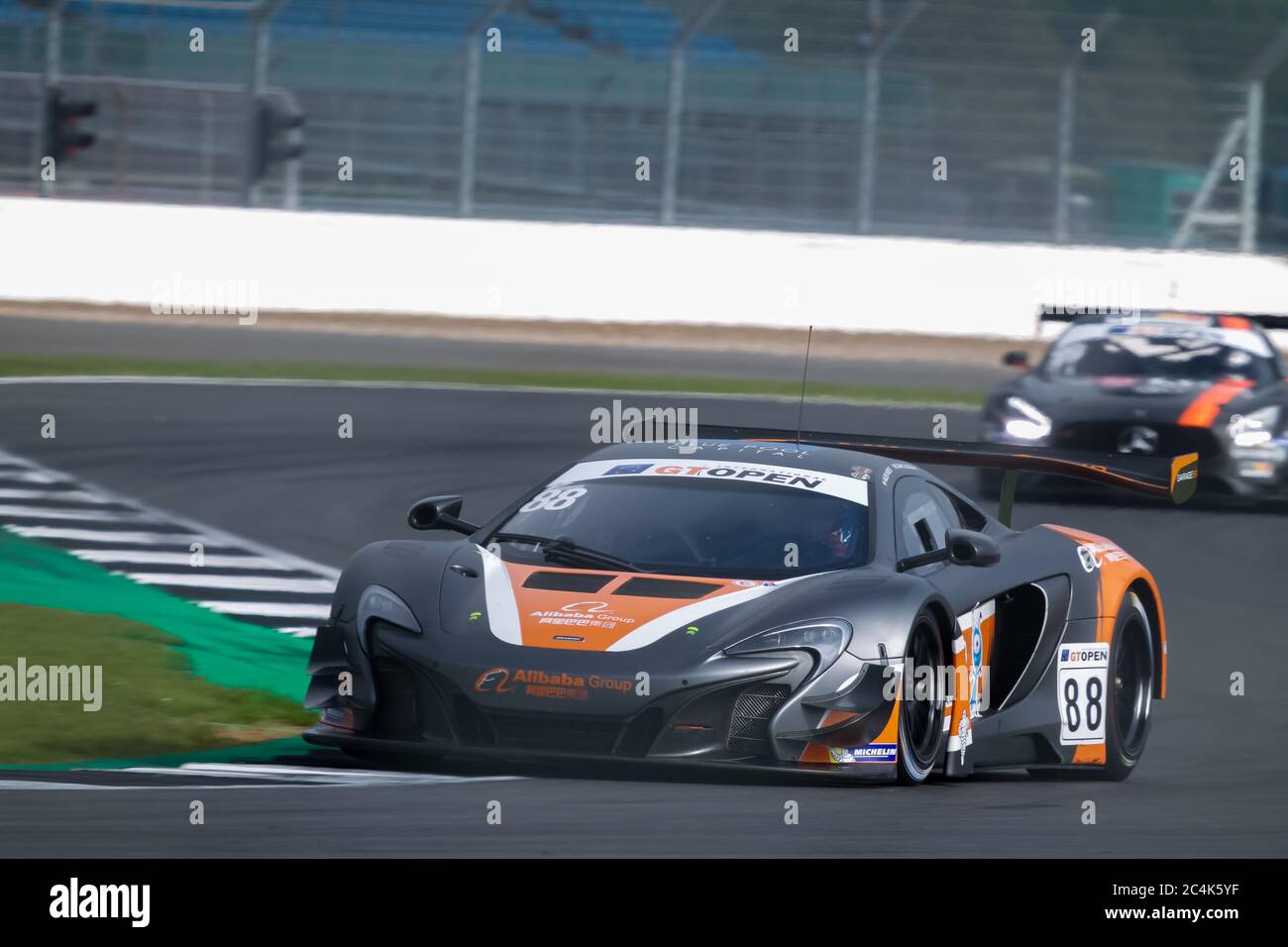 Garage 59 McLaren 650 S GT3. Drivers, Alexander West and Côme Ledogar. Silverstone 2017 International GT Open. Stock Photo