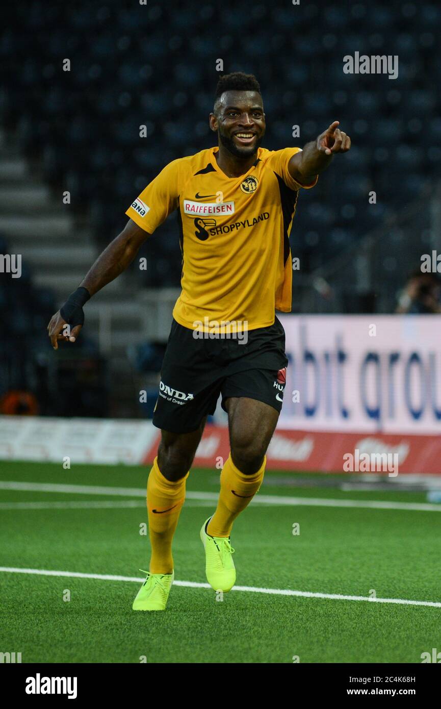 27 06 2020 Bern Stade De Suisse Soccer Super League Bsc Young Boys Neuchatel Xamax Fcs Goalscorer 18 Jean Pierre Nsame Young Boys Stock Photo Alamy