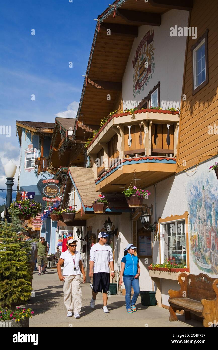 Leavenworth Bavarian Village, Washington State, USA Stock Photo