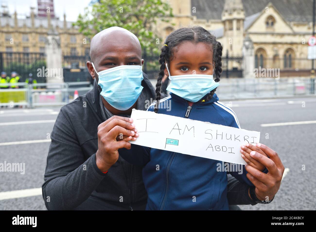 Central London, UK. 27th June, 2020. ; Thousands of youg people marched from Hyde Park to Parliament Square and central London, Shukri Yahye-Abdi drowned in the river Irwell and police are still looking into her cause of death, petitions have been sent to Mayor of Manchester Andy Burnham with over 6000 signatures to look into what many believe to be a racist attack: Credit: Natasha Quarmby/Alamy Live News Stock Photo