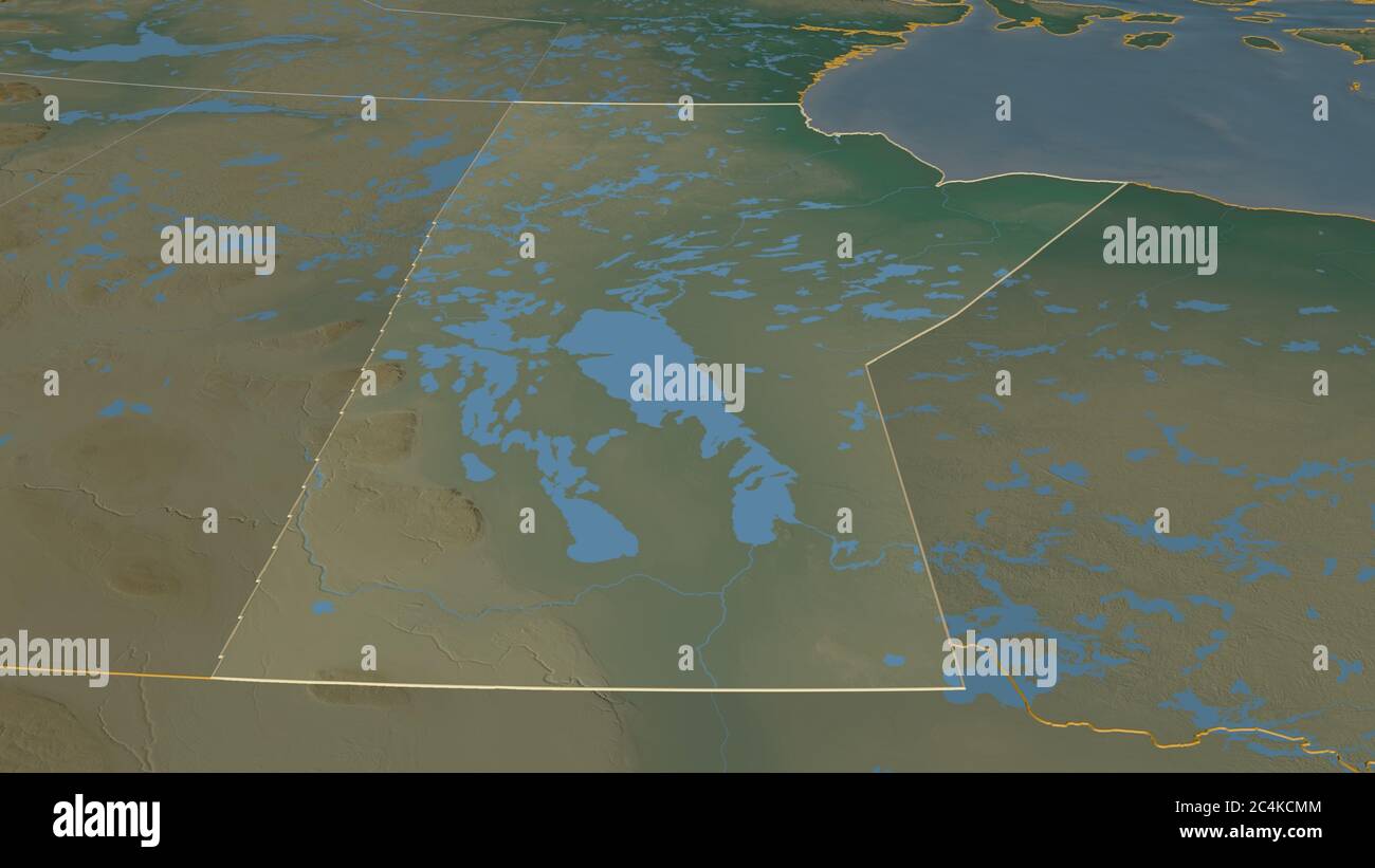 Manitoba Elevation Map