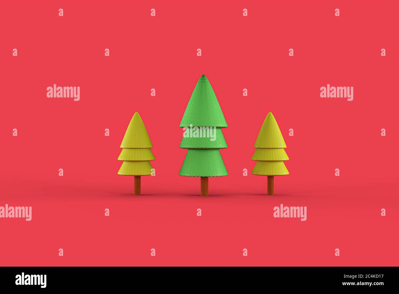 Christmas tree minimalist wallpaper . 3d rendering . 3d illustration. Merry  Christmas concept Stock Photo - Alamy