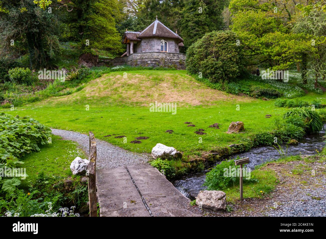 Endsleigh Hotel in West Devon, England. Vacation employment for a duchess. In the small dairy the maid could play the milkmaid true to the original Stock Photo