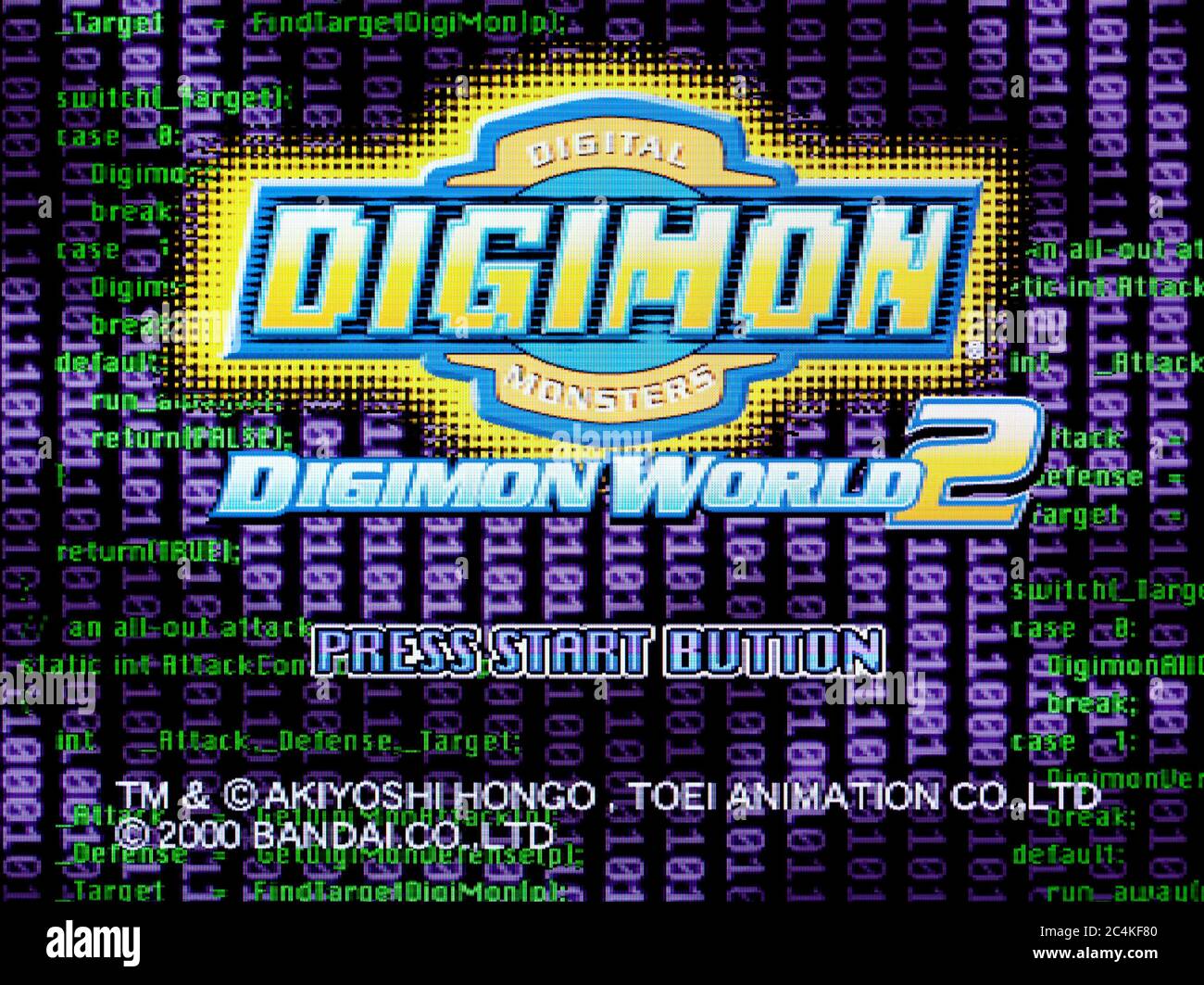 Digimon World 2 - Sony Playstation 1 PS1 PSX - Editorial use only Stock Photo