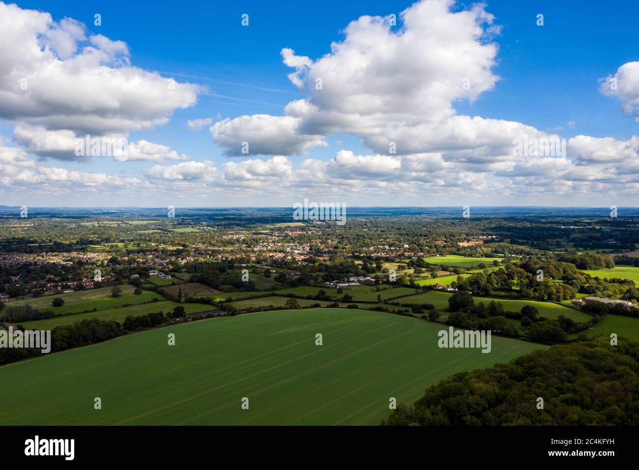 English countryside aerial view Stock Photo - Alamy