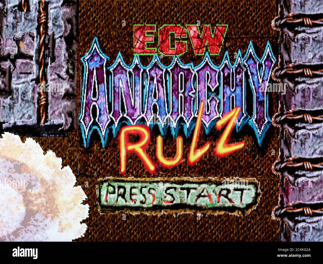 ECW Anarchy Rulz - Sony Playstation 1 PS1 PSX - Editorial use only Stock Photo