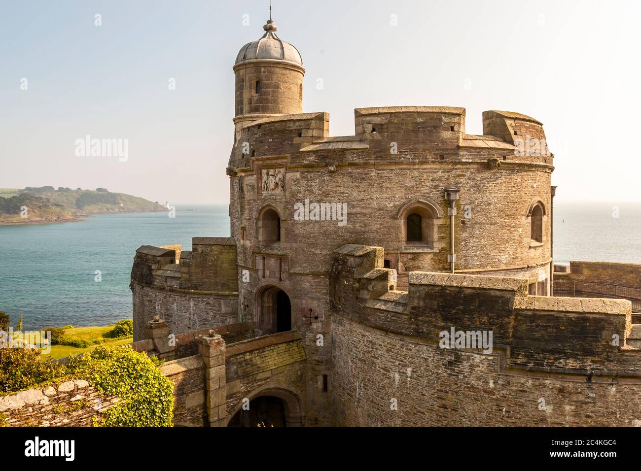The castle of St Mawes, built by Henry VIII as a bulwark against the Pope's crusaders Stock Photo