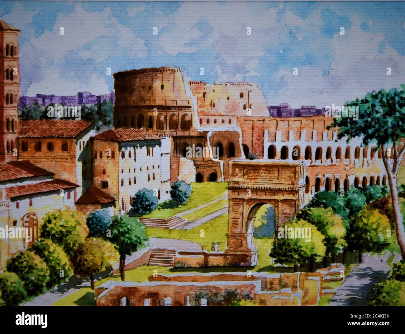 Watercolor Rome High Resolution Stock Photography and Images - Alamy
