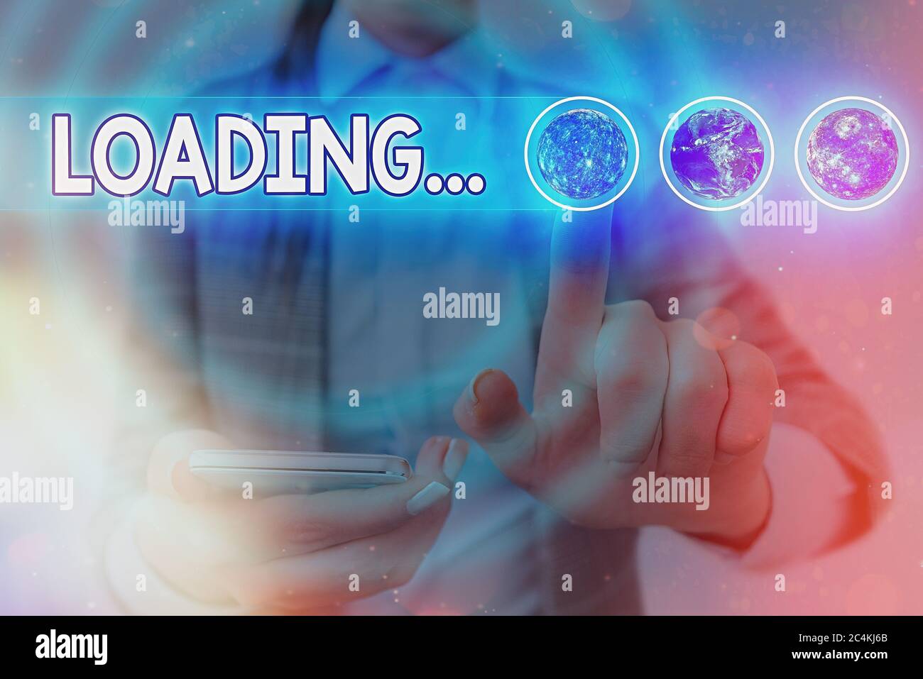 Word writing text Loading.... Business photo showcasing applying an ...