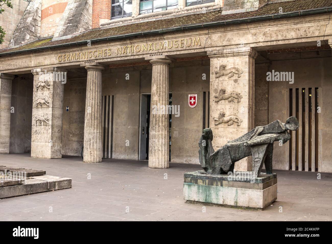 Nurnberg, Germany: The entrance of the German National Museum in