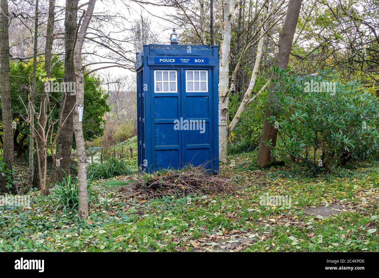 Doctor Who's tardis police box Stock Photo