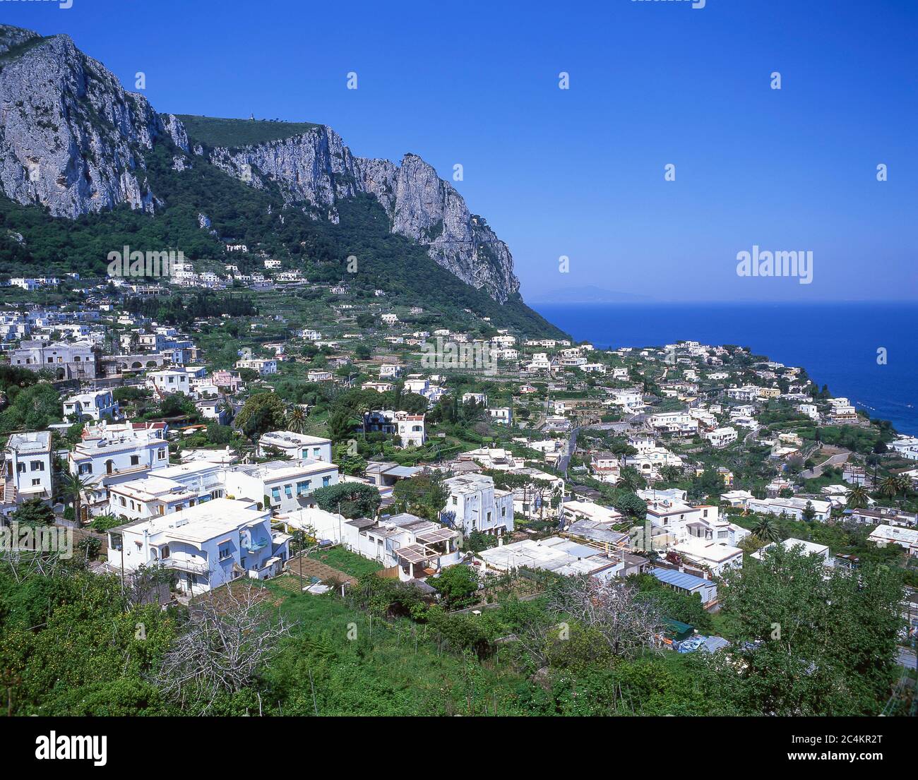Coastal view from Capri centre Belvedere, Capri, Isle of Capri, Campagnia Region, Italy Stock Photo