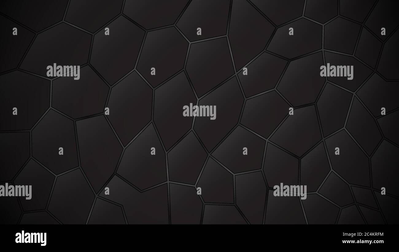 Abstract dark background of polygons in gray colors Stock Vector