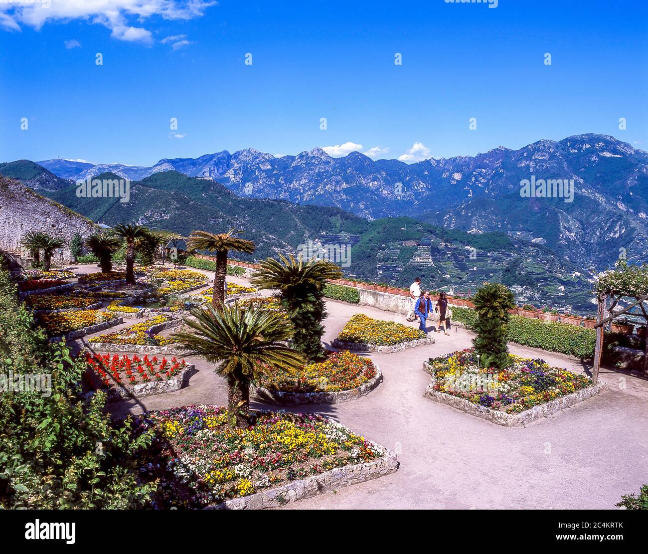 Villa Rufolo gardens, Ravello, Amalfi Coast, Province of Salerno, Campania Region, Italy Stock Photo