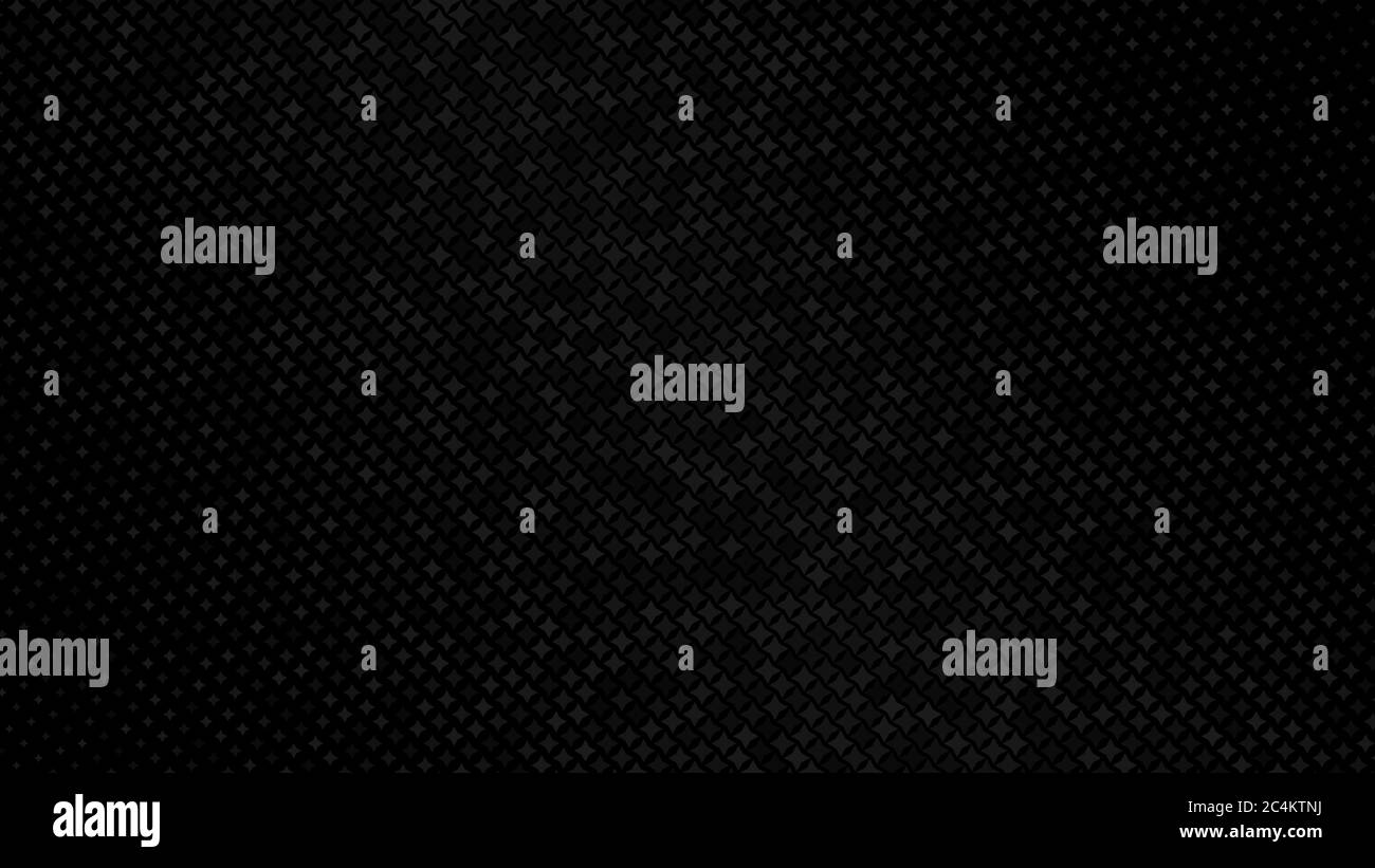 Abstract halftone gradient background of small stars, gray on black