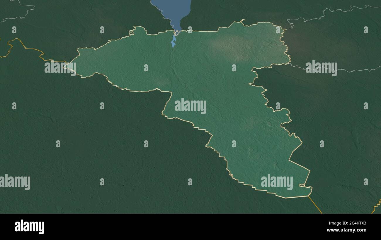 Valga Map Zoom in on Valga (county of Estonia) outlined. Oblique perspective ...