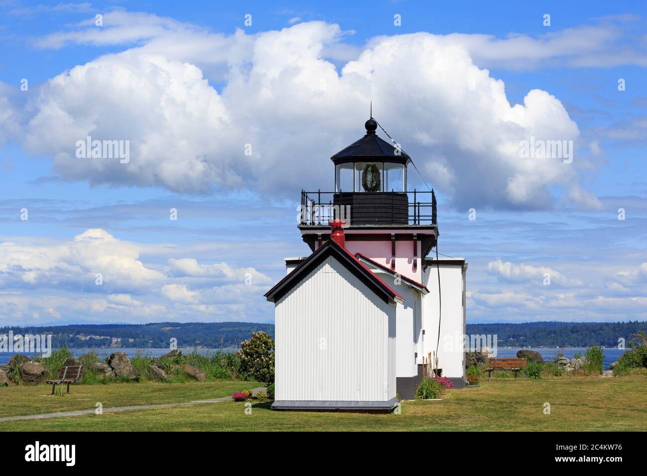 Point No Point Lighthouse,Hansville,Washington State,USA,North America Stock Photo