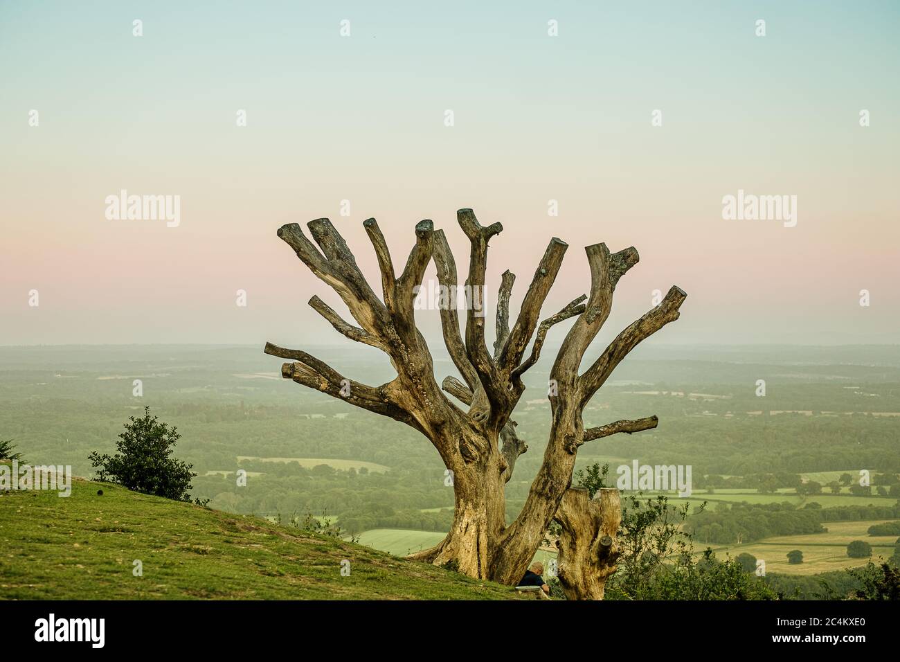 Sunset at Leith Hill Stock Photo