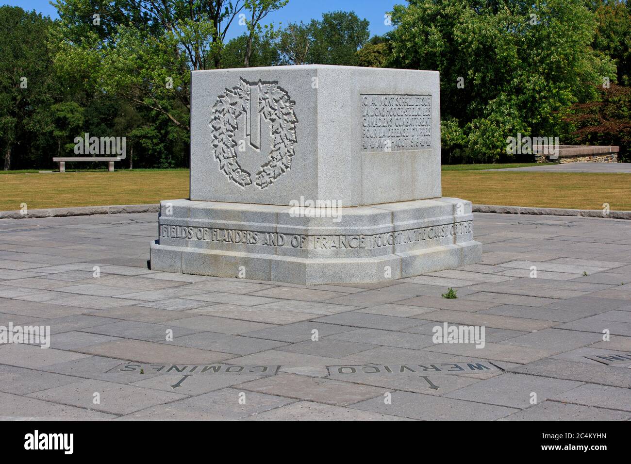 The British/Canadian Hill 62 (Sanctuary Wood) Memorial at Zillebeke (Ypres), Belgium Stock Photo