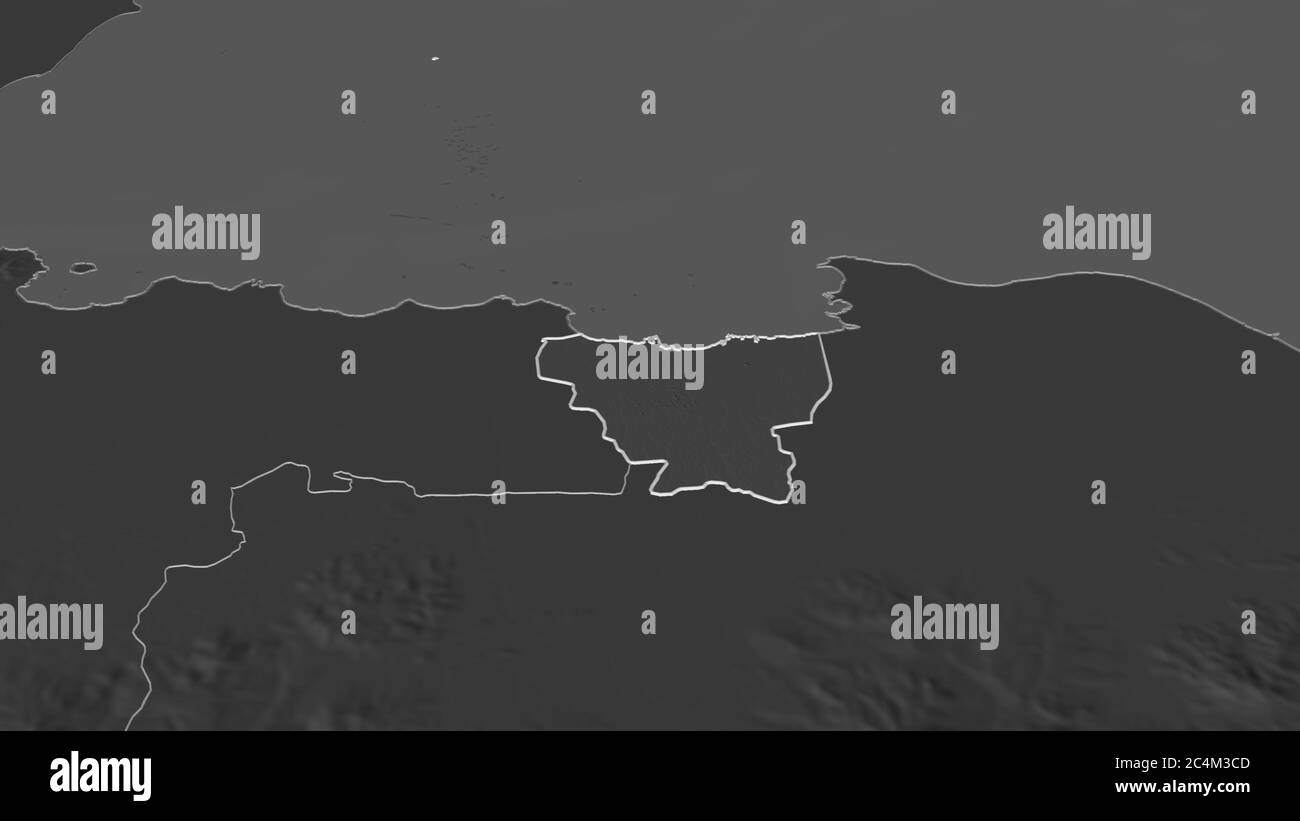 Zoom in on Jakarta Raya (special district of Indonesia) outlined