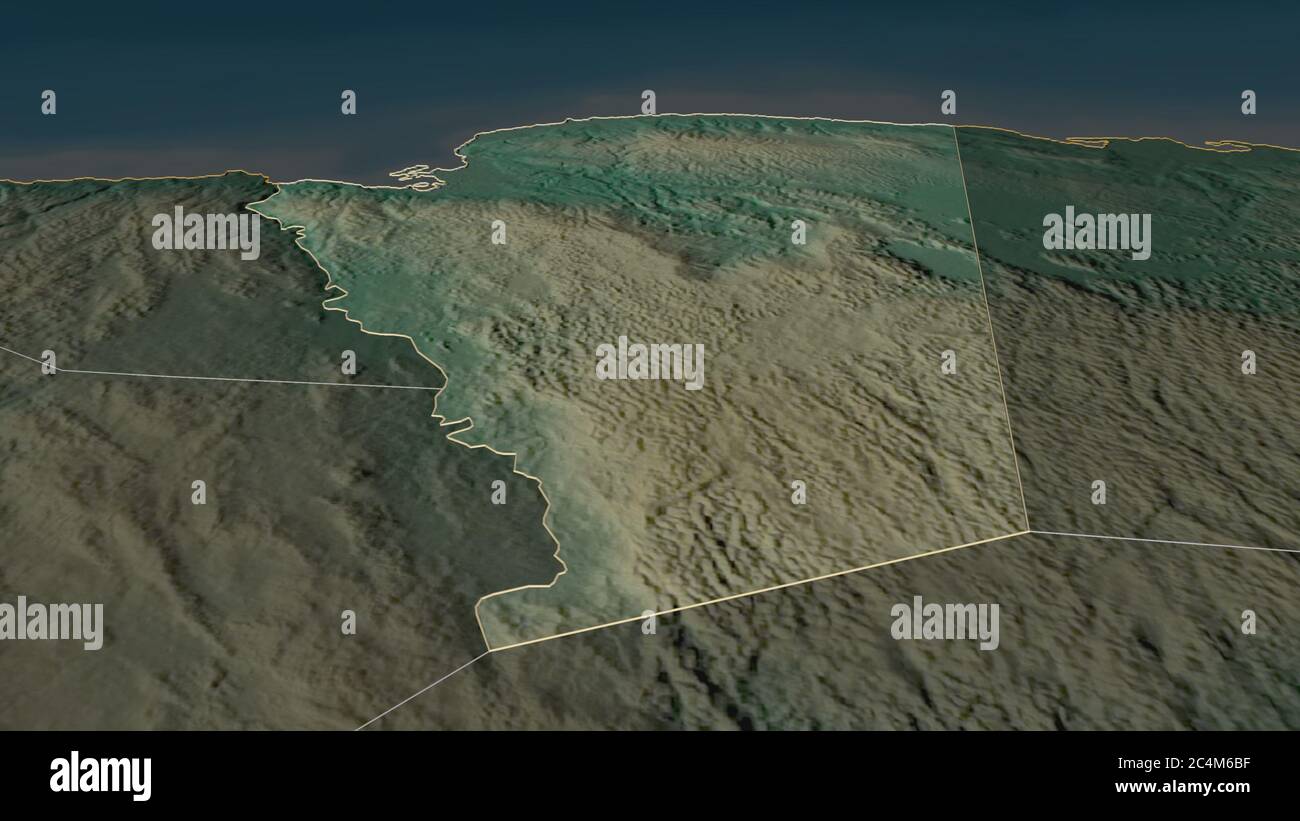Zoom in on Saint James (parish of Jamaica) outlined. Oblique