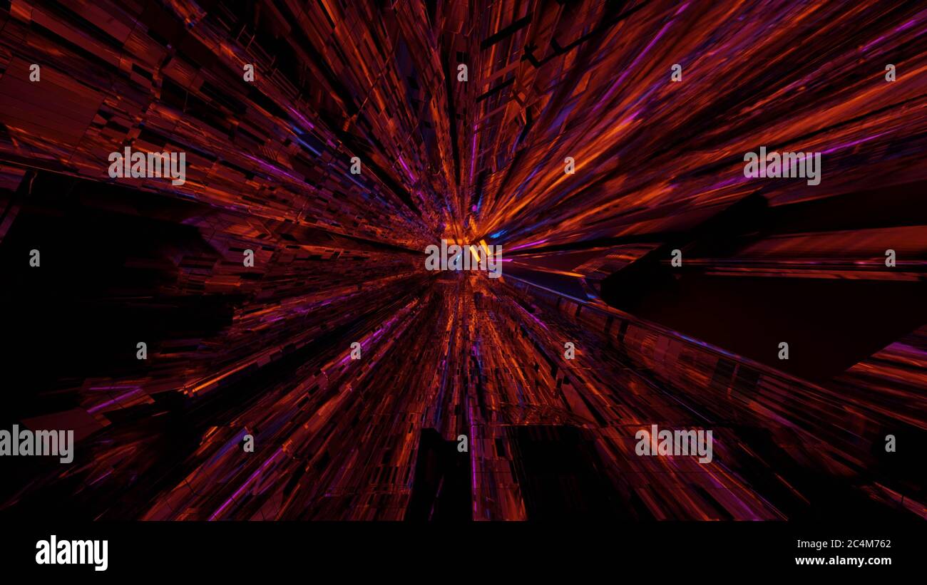 3D rendering futuristic background with colorful glowing abstract neon ...