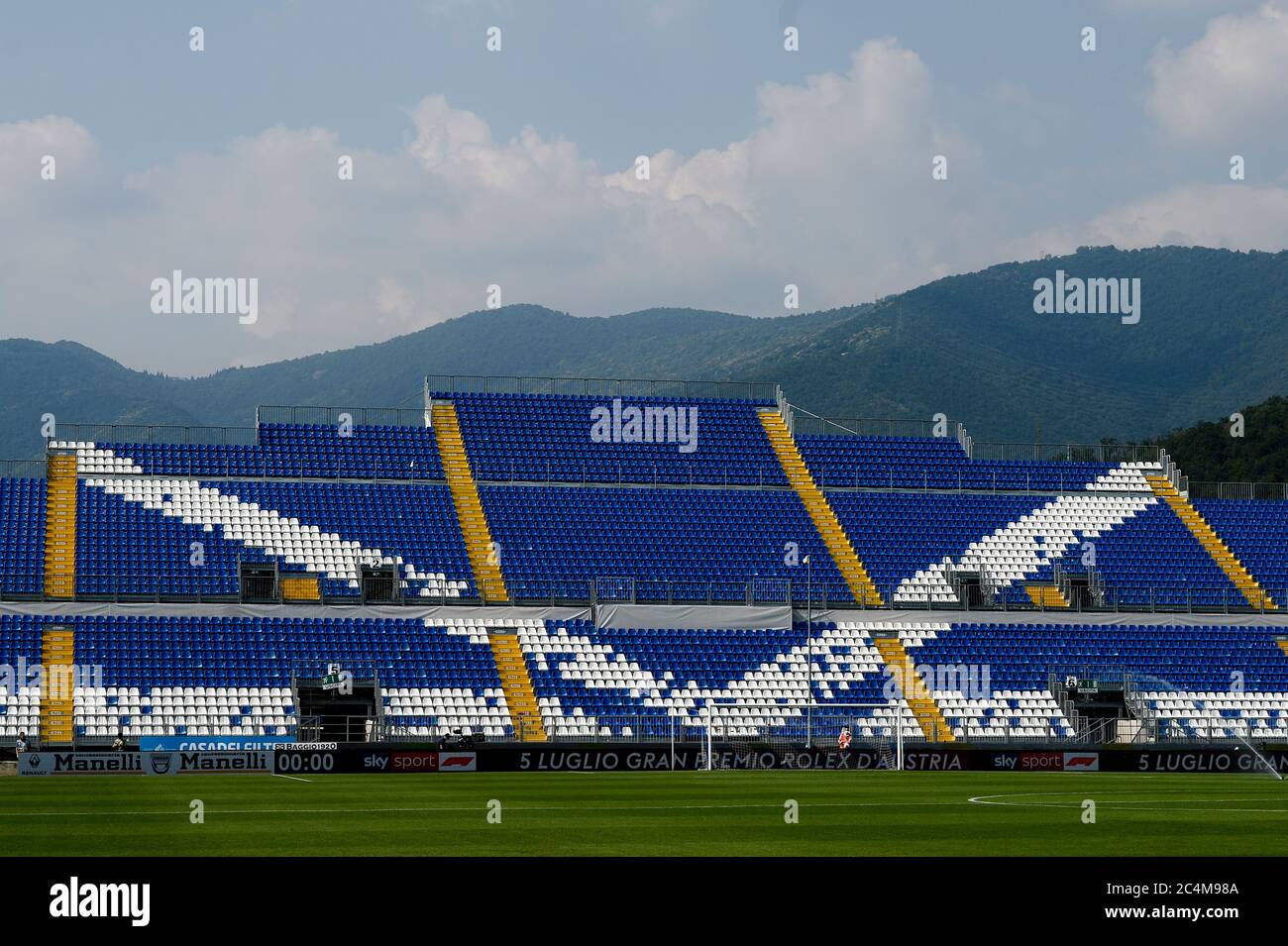 Brescia, Italy - 27 June, 2020: General view of empty stadio Mario Rigamonti prior to the Serie A football match between Brescia Calcio and Genoa CFC. The match ended in a 2-2 tie. Credit: Nicolò Campo/Alamy Live News Stock Photo
