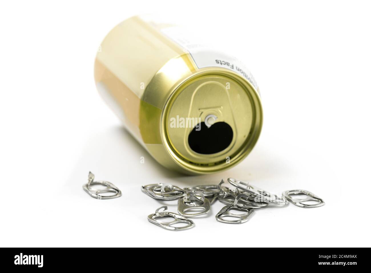 A collection of pop can pull tabs sometimes collected for charity