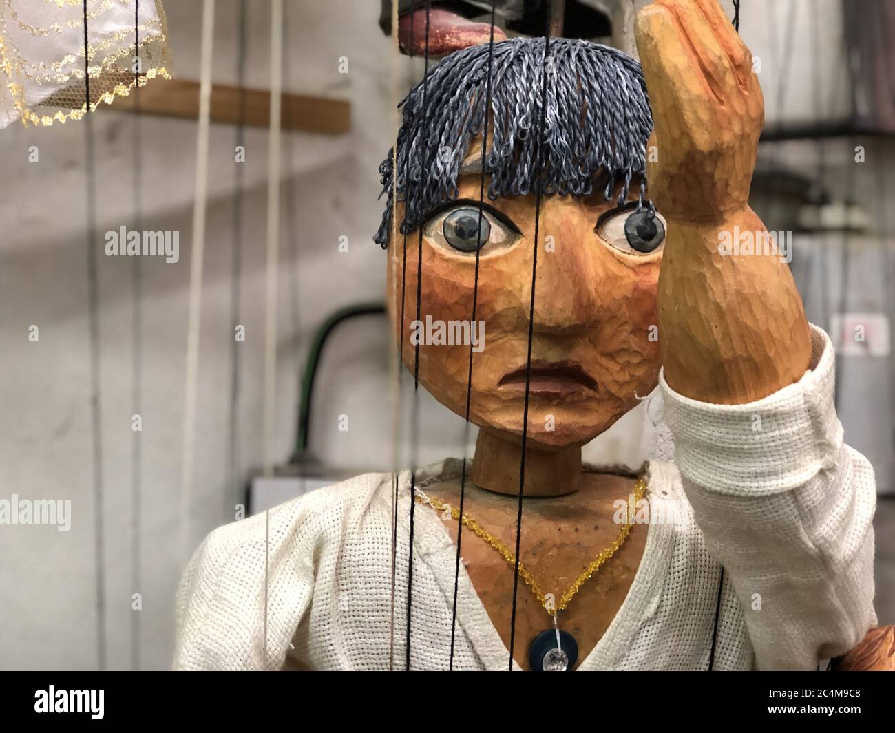 PRAGUE, CZECH REPUBLIC Dec 21, 2018 Traditional hand carved Czech