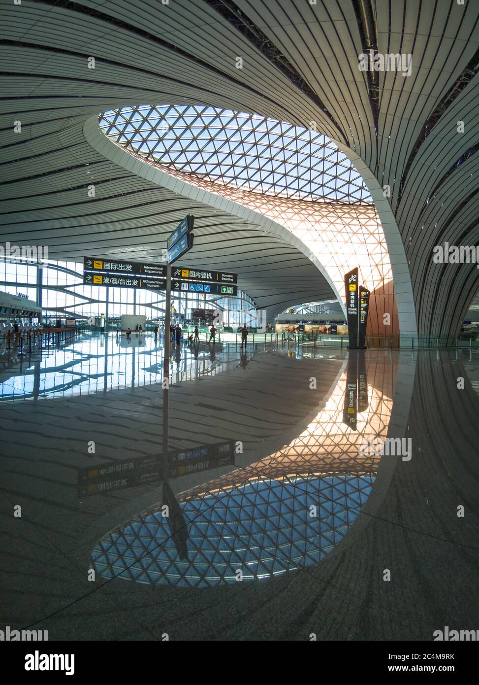 The interior of Beijing Daxing International Airport which put into ...