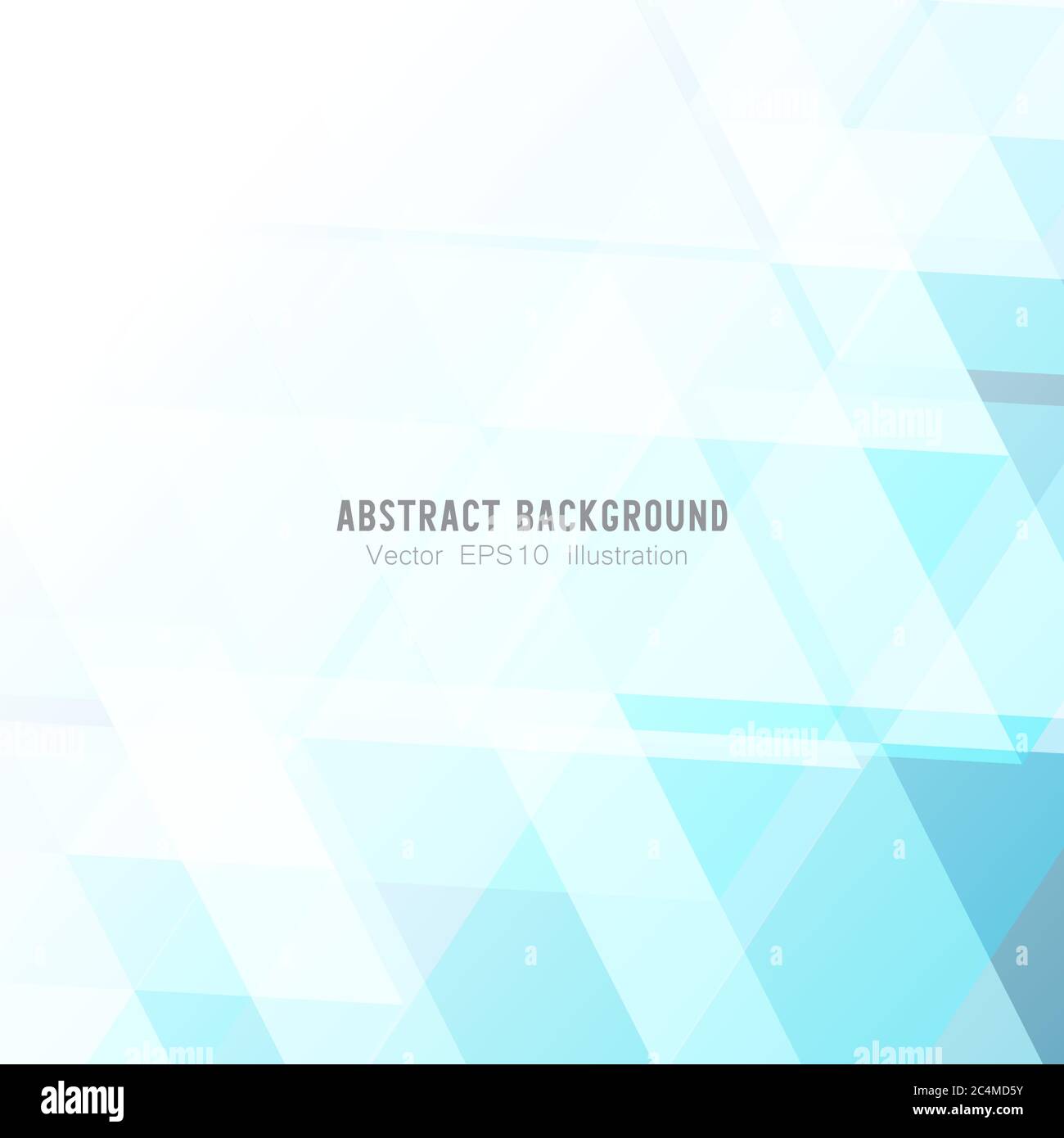 Abstract geometric or isometric white and blue polygon or low poly ...