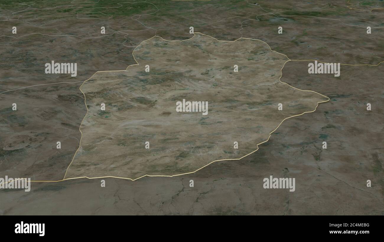 Mongolia map zoom border satellite hi-res stock photography and images ...
