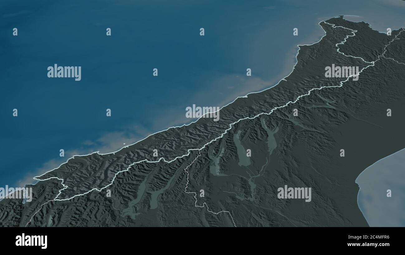 Zoom in on West Coast (regional council of New Zealand) outlined
