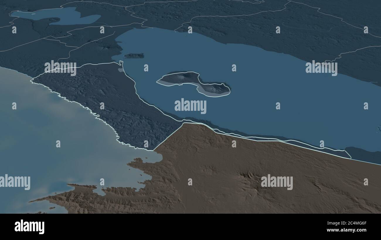 Mapa De Rivas Zoom in on Rivas (department of Nicaragua) outlined. Oblique ...