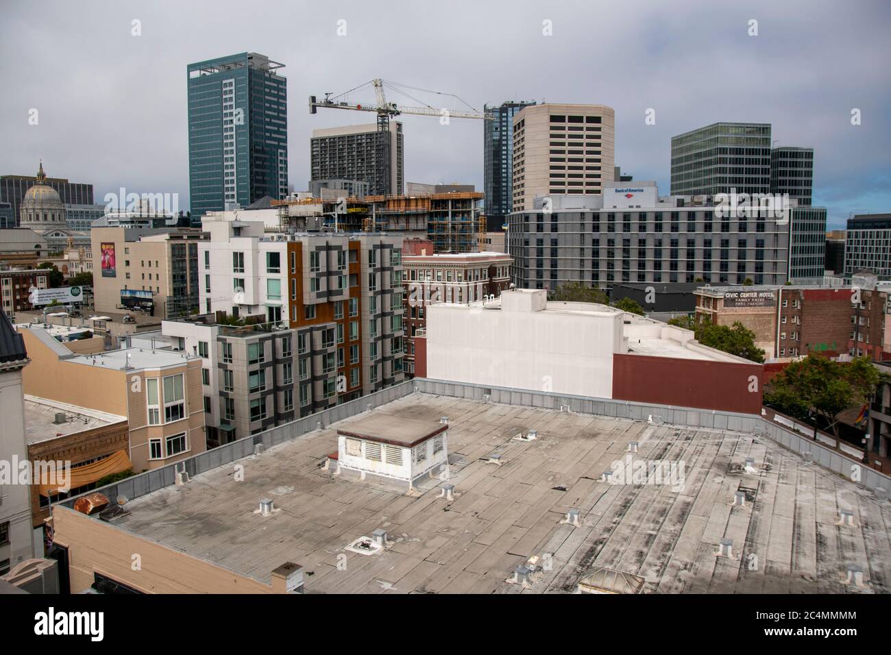 Image showcasing The San Francisco skyline from the rooftop of this apartment complex is ...