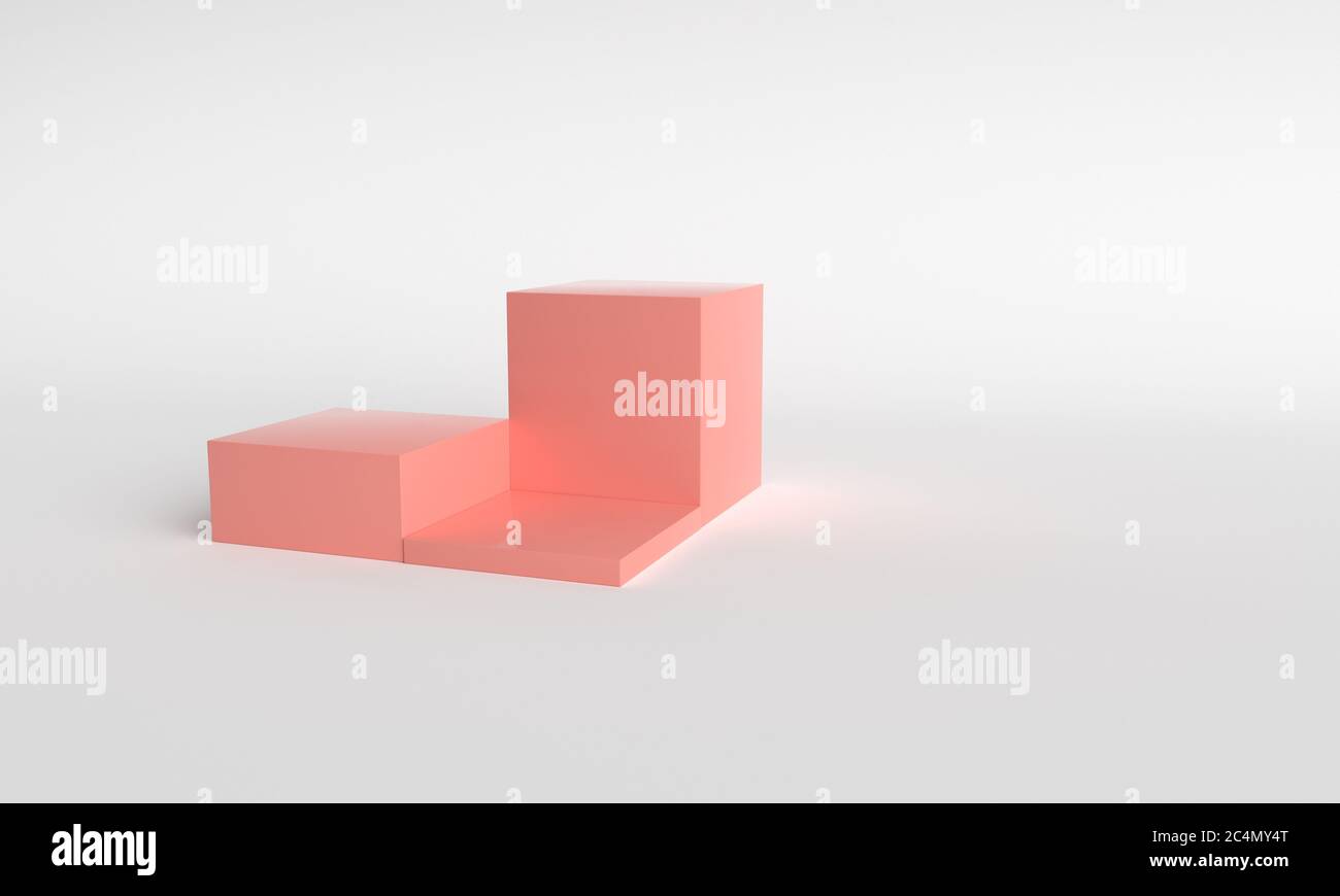 3D display stand on white background Stock Photo