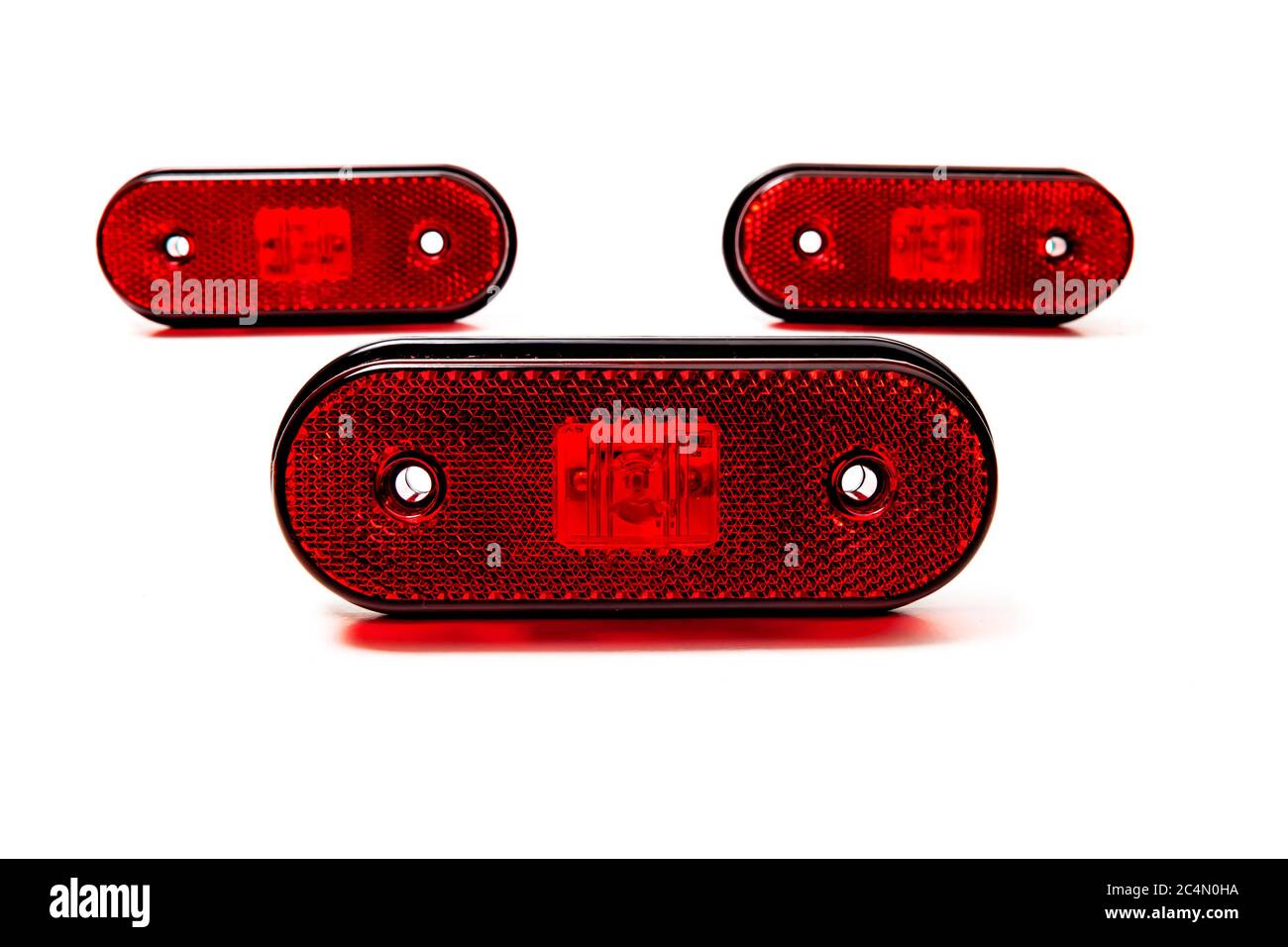 Truck rear LED side light isolated white background Stock Photo - Alamy