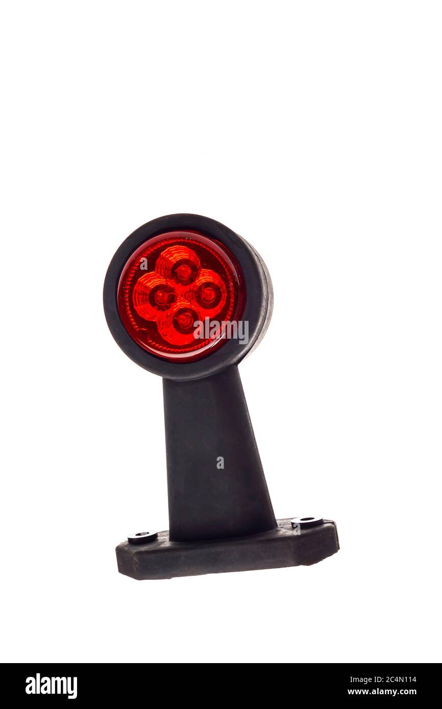 Truck rear LED side light isolated white background Stock Photo - Alamy