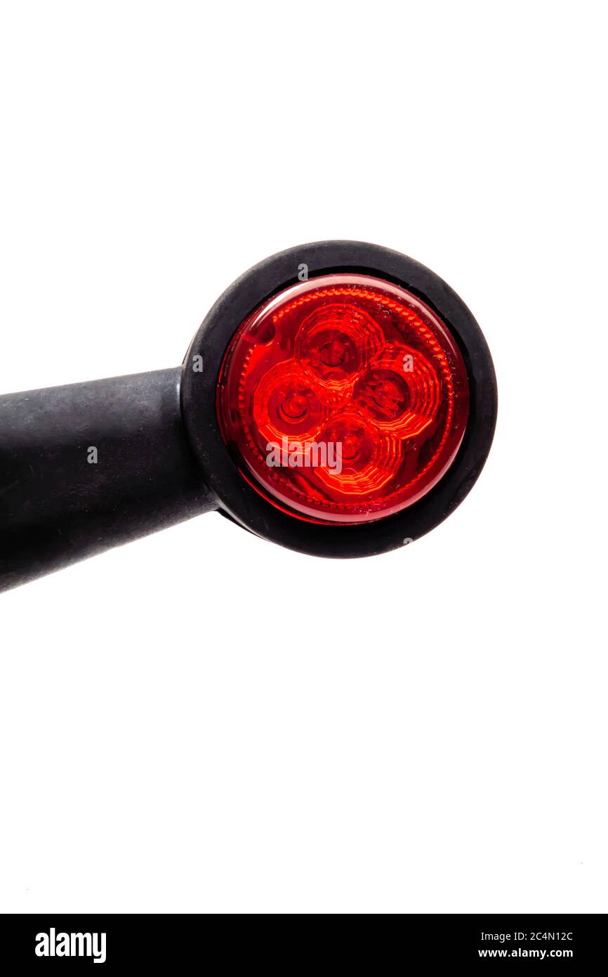 Truck rear LED side light isolated white background Stock Photo - Alamy