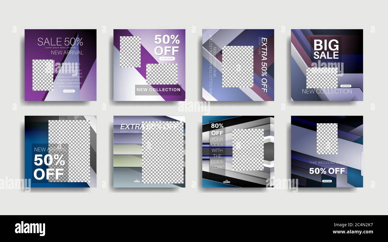 Modern promotion square web banner for social media . vector design ...