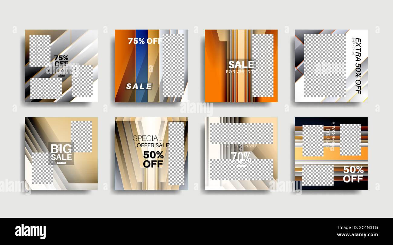 Modern promotion square web banner for social media . vector design ...