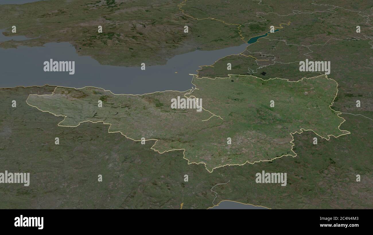 Zoom in on Somerset (administrative county of England) outlined