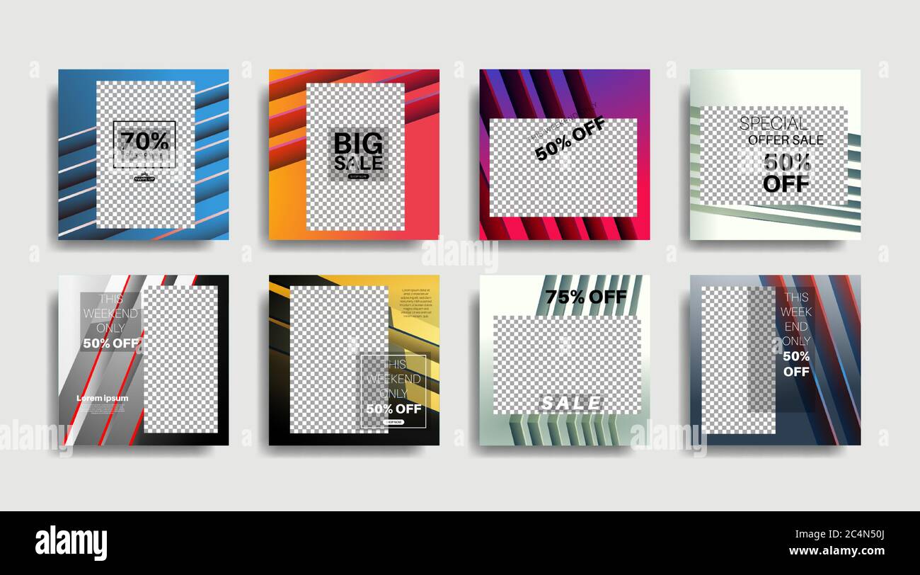 Modern promotion square web banner for social media . vector design ...