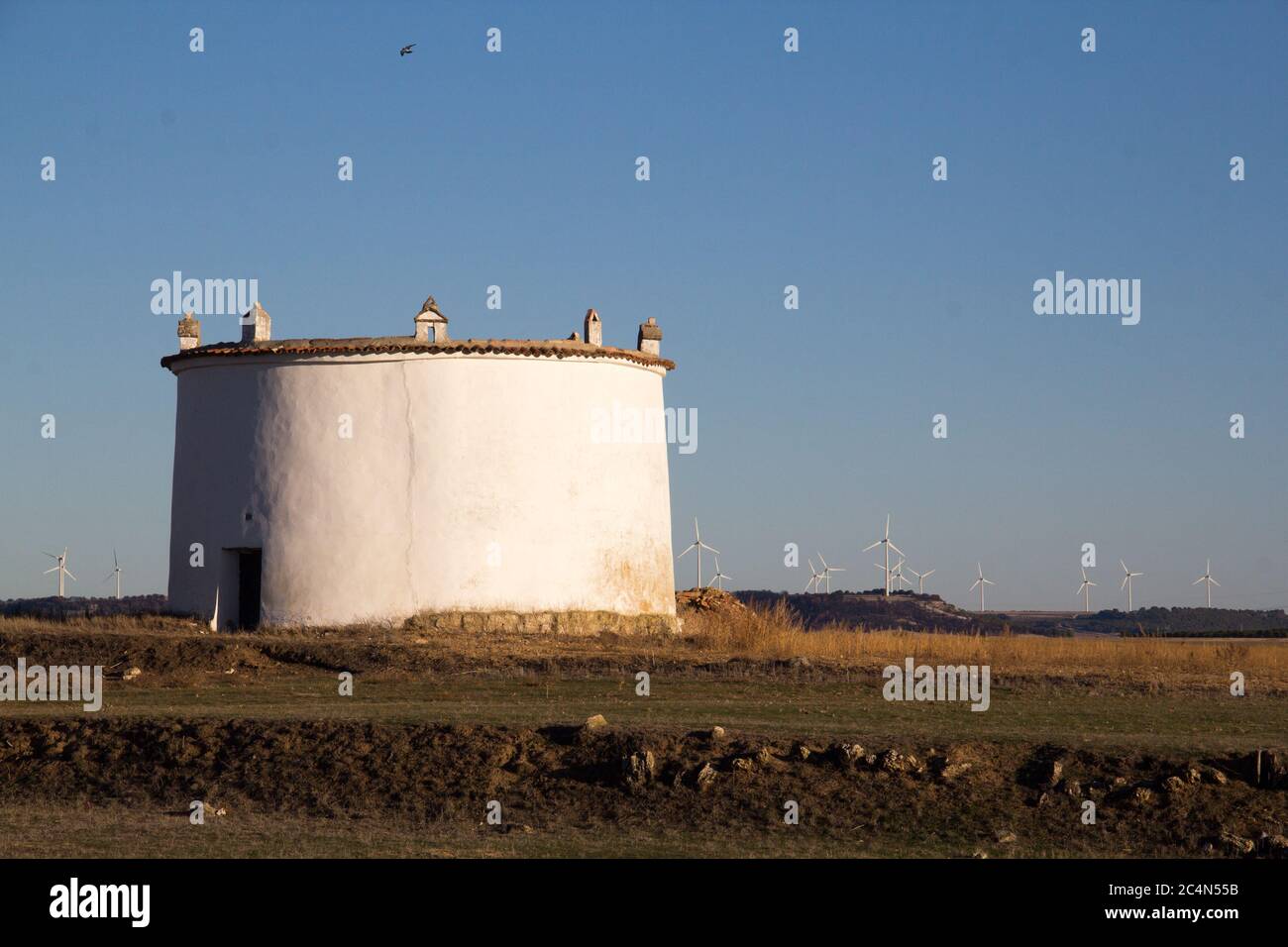 Typical old countryside houses against the blue sky Stock Photo - Alamy