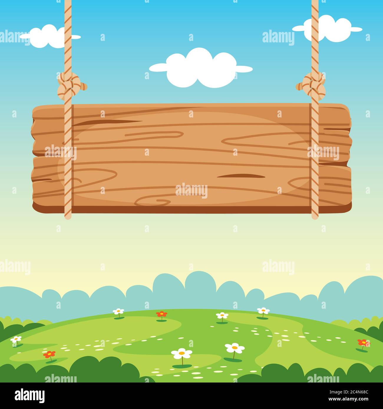 Blank Wooden Sign Board Illustration Stock Vector Image \u0026 Art - Alamy, image size:1300x1390